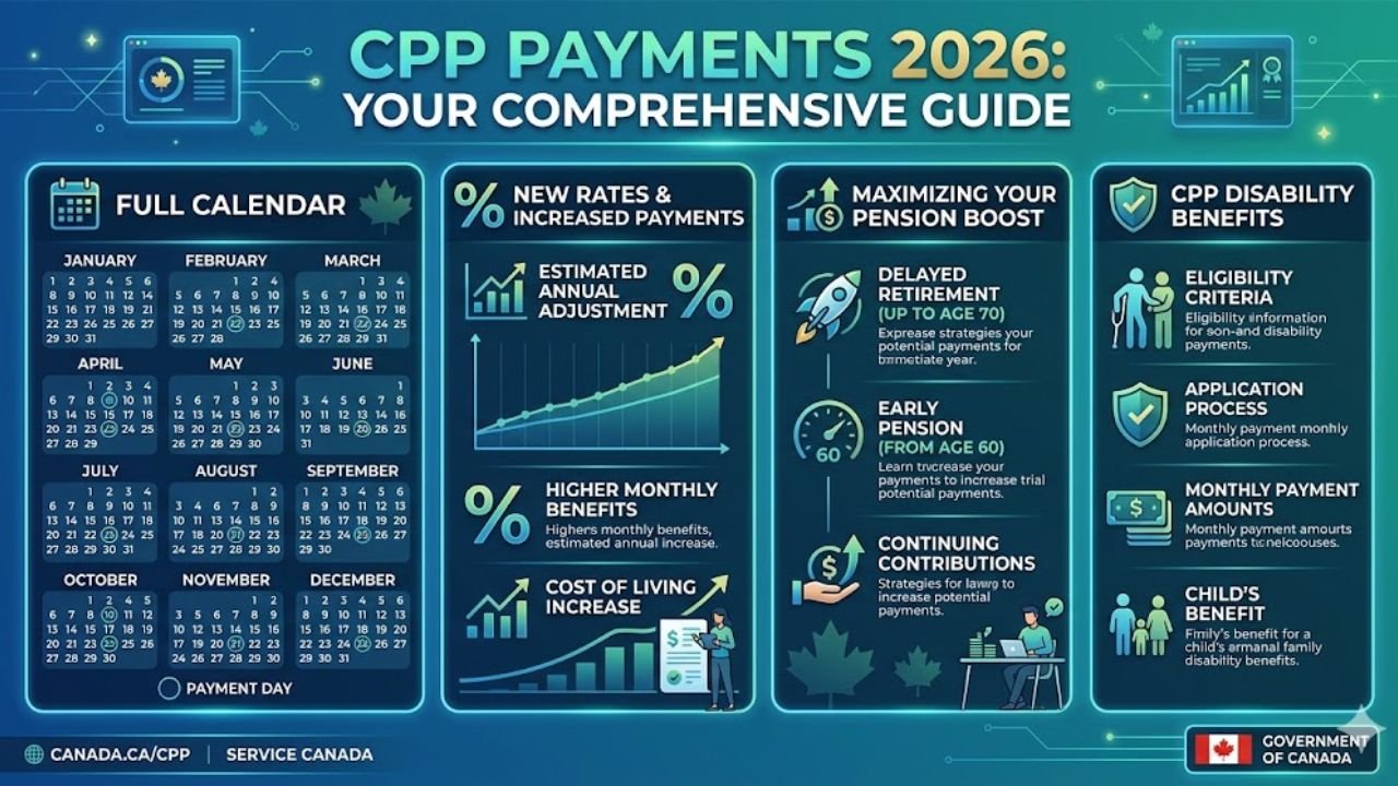 CPP Payments 2026: Full Calendar, New Rates, Pension Boost & Disability Benefits Guide