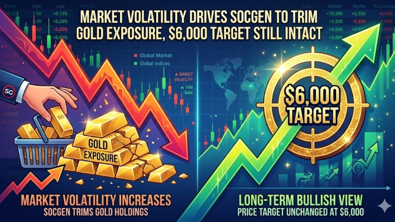 Market Volatility Drives SocGen to Trim Gold Exposure, $6,000 Target Still Intact