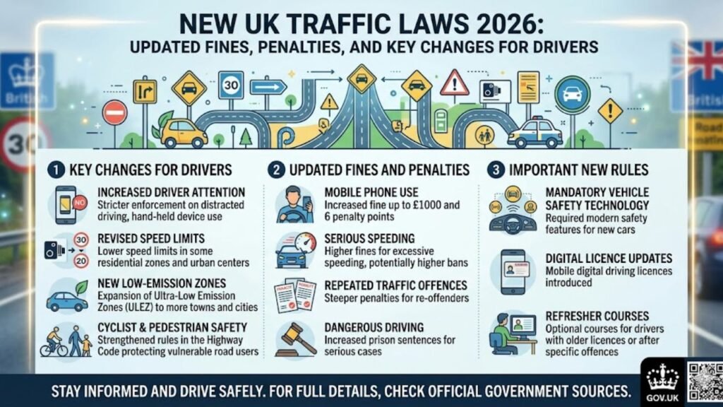 New UK Traffic Laws 2026: Updated Fines, Penalties and Key Changes for Drivers